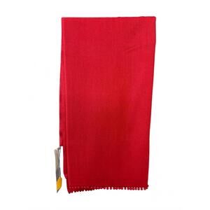 NEW BAJRA women's ball stole pashmina scarf in mex red